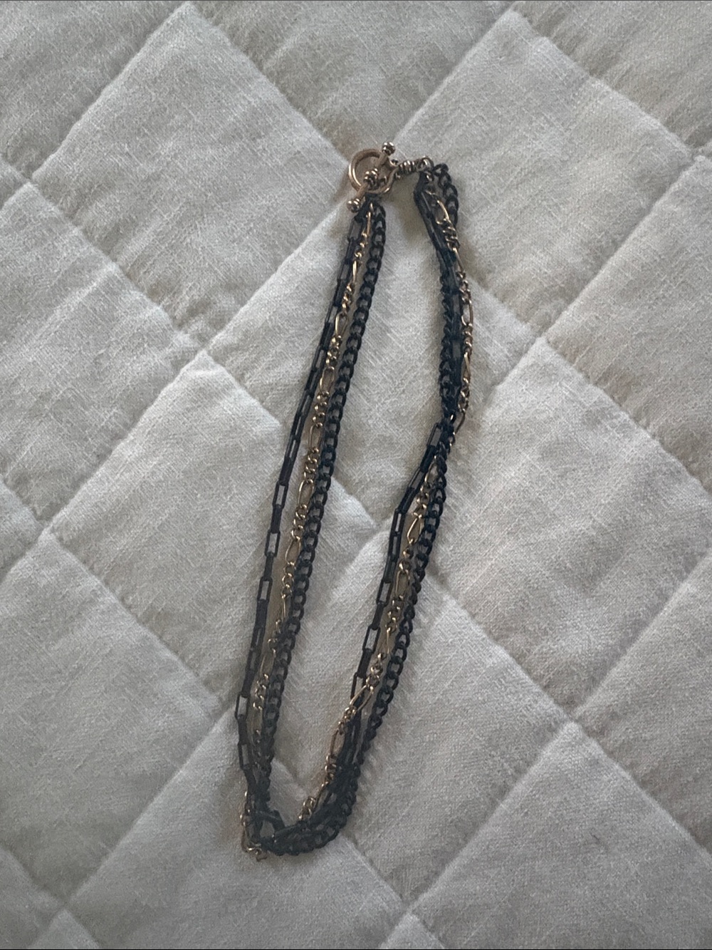 Ex voto vintage multi-Strand Black and Gold Layered Necklace - Women Jewelry